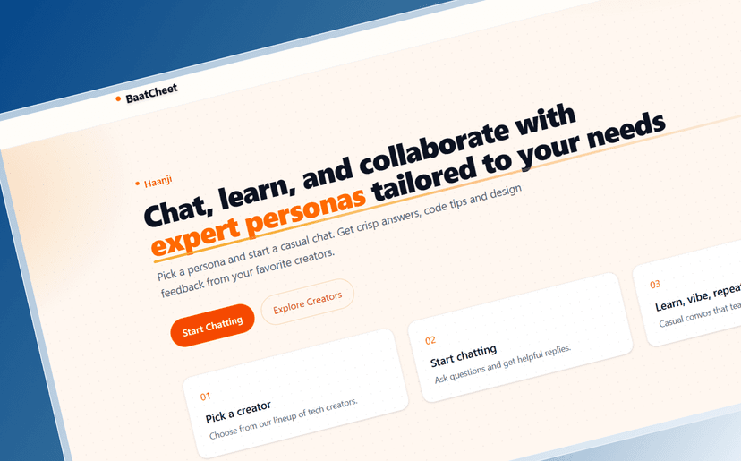 Baatcheet - Persona Chat App