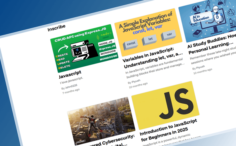 Inscribes - Blog Platform